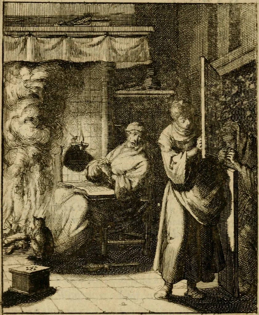An illustration from Voncken der liefde Jesu, van het Godtbegerende zielenvier : bloemitjes der salige hoope, tot verheugelykheid der wandelaars langs den weg, na vreden ryk : een behelsinge van vyftig sinne-beelden, met hunne daar op spelende verssen, en heylige spreuken, 1687, leaf 159
