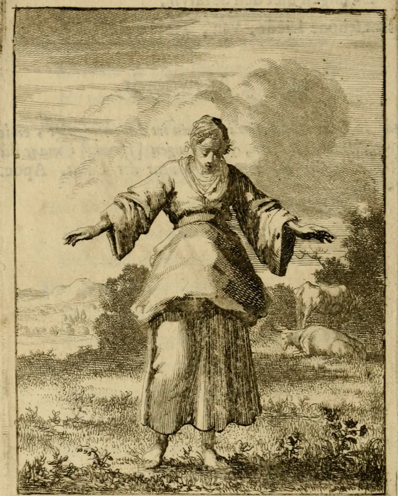 An illustration from Voncken der liefde Jesu, van het Godtbegerende zielenvier : bloemitjes der salige hoope, tot verheugelykheid der wandelaars langs den weg, na vreden ryk : een behelsinge van vyftig sinne-beelden, met hunne daar op spelende verssen, en heylige spreuken, 1687, leaf 165