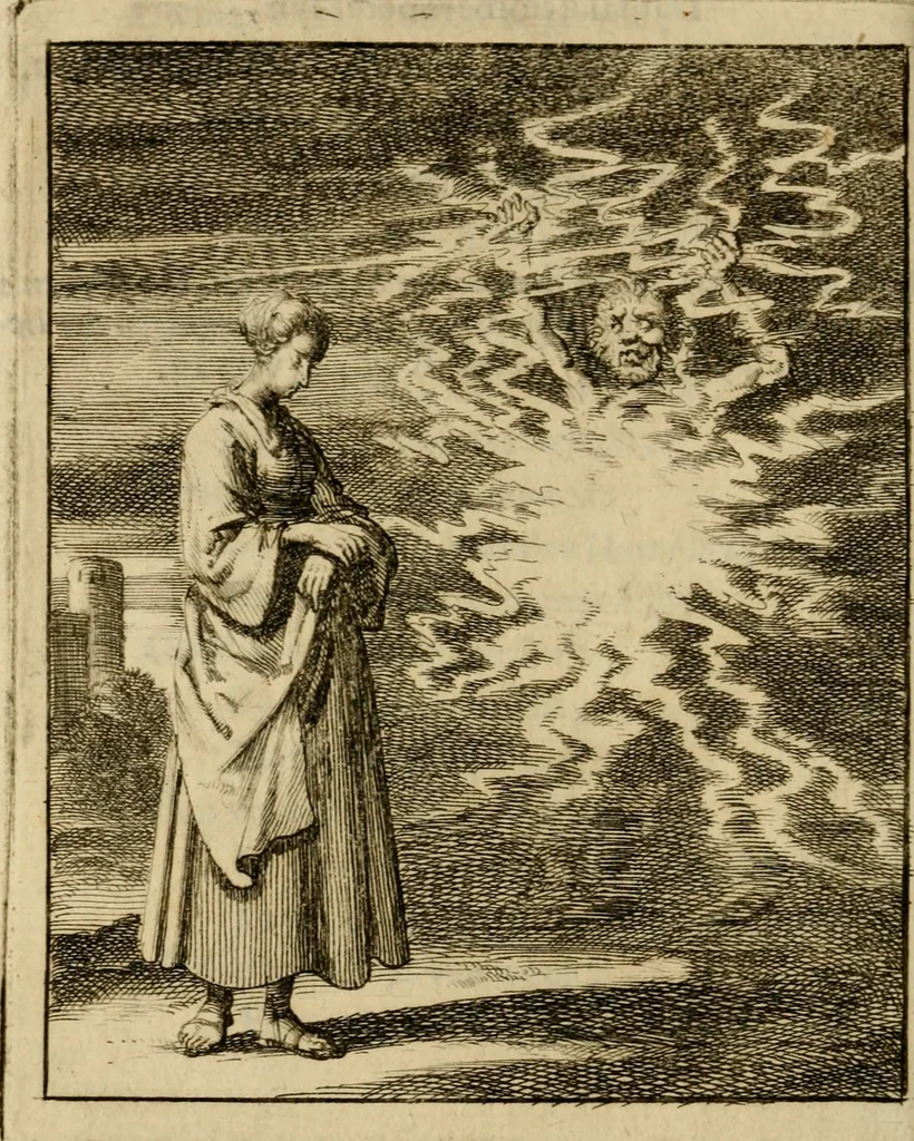 An illustration from Voncken der liefde Jesu, van het Godtbegerende zielenvier : bloemitjes der salige hoope, tot verheugelykheid der wandelaars langs den weg, na vreden ryk : een behelsinge van vyftig sinne-beelden, met hunne daar op spelende verssen, en heylige spreuken, 1687, leaf 175