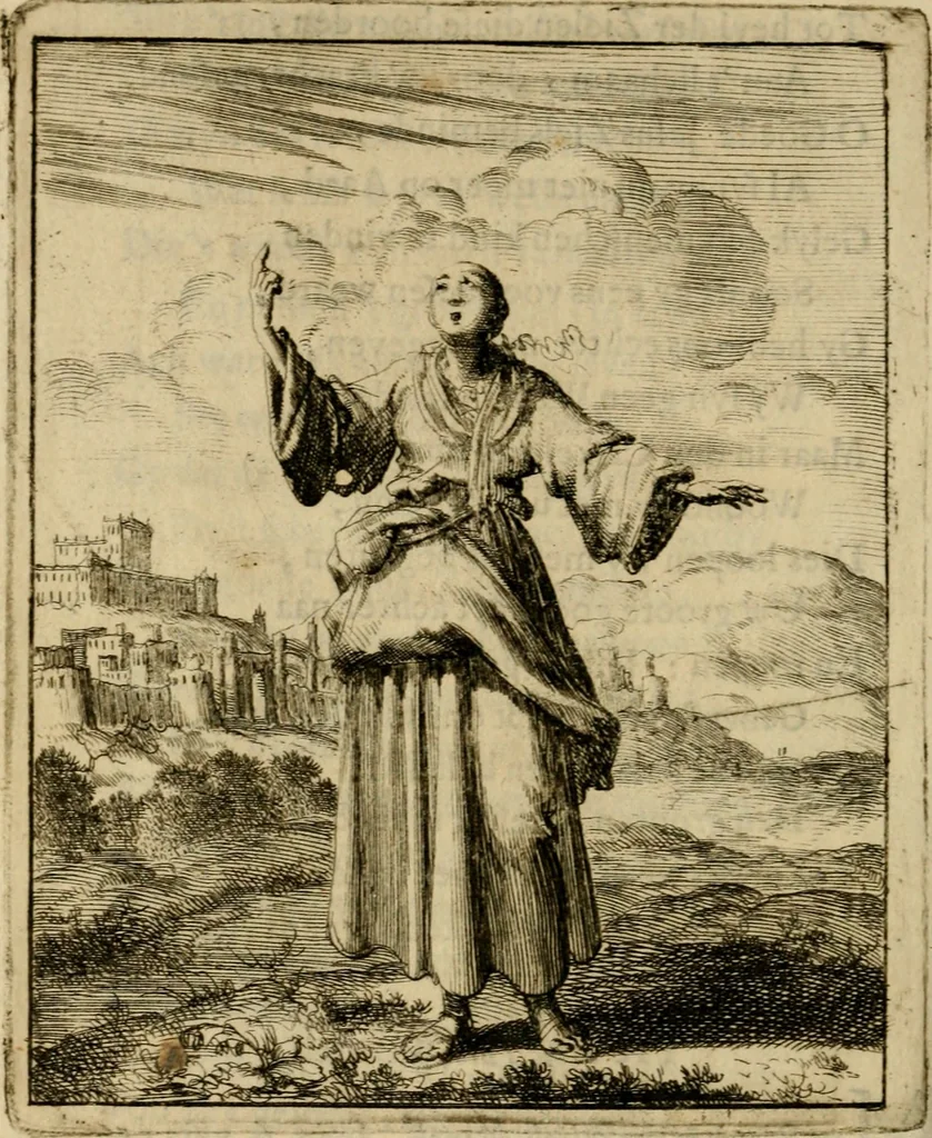 An illustration from Voncken der liefde Jesu, van het Godtbegerende zielenvier : bloemitjes der salige hoope, tot verheugelykheid der wandelaars langs den weg, na vreden ryk : een behelsinge van vyftig sinne-beelden, met hunne daar op spelende verssen, en heylige spreuken, 1687, leaf 201