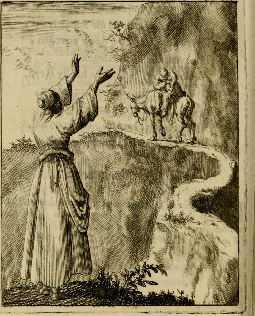 An illustration from Voncken der liefde Jesu, van het Godtbegerende zielenvier : bloemitjes der salige hoope, tot verheugelykheid der wandelaars langs den weg, na vreden ryk : een behelsinge van vyftig sinne-beelden, met hunne daar op spelende verssen, en heylige spreuken, 1687, leaf 209