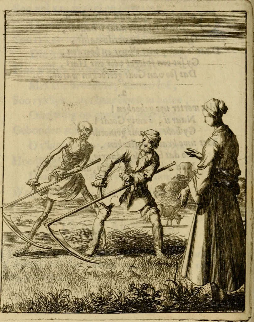 An illustration from Voncken der liefde Jesu, van het Godtbegerende zielenvier : bloemitjes der salige hoope, tot verheugelykheid der wandelaars langs den weg, na vreden ryk : een behelsinge van vyftig sinne-beelden, met hunne daar op spelende verssen, en heylige spreuken, 1687, leaf 213