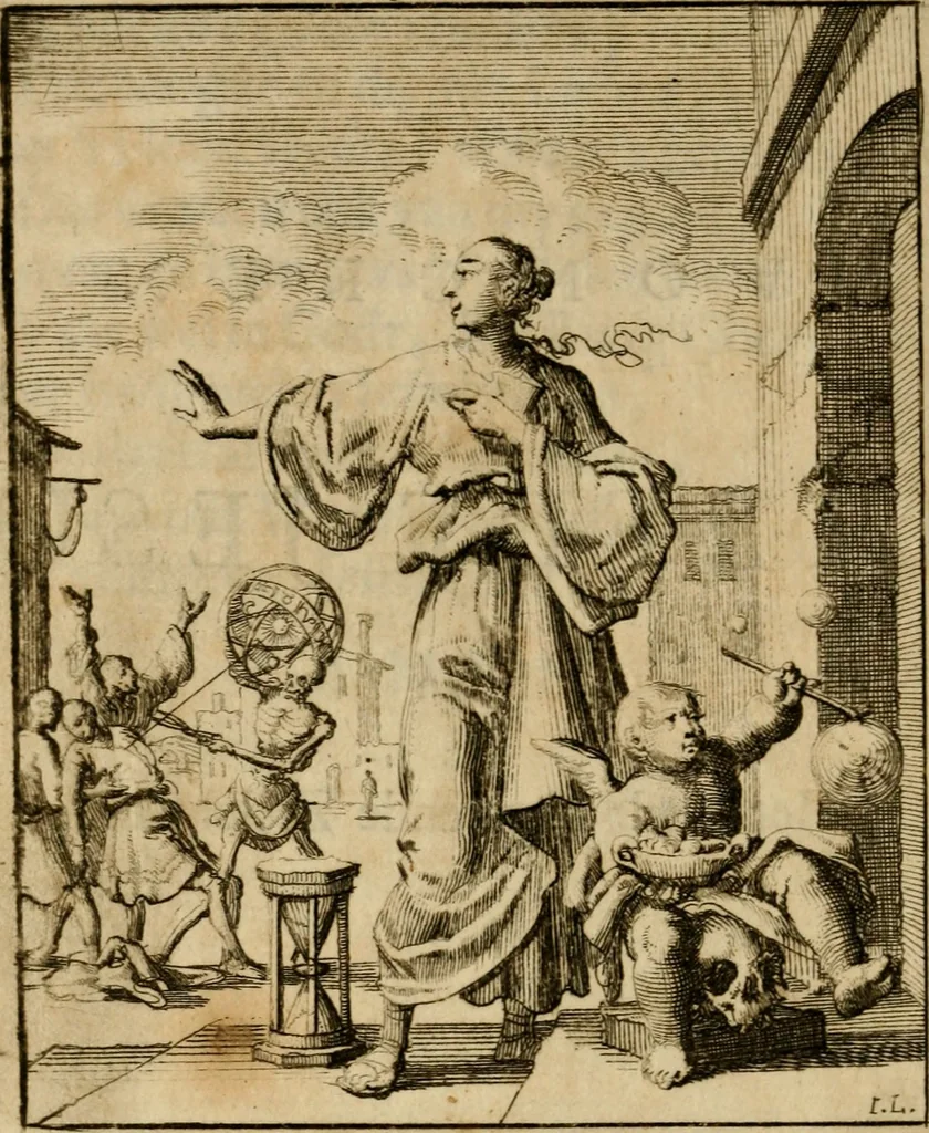 An illustration from Voncken der liefde Jesu, van het Godtbegerende zielenvier : bloemitjes der salige hoope, tot verheugelykheid der wandelaars langs den weg, na vreden ryk : een behelsinge van vyftig sinne-beelden, met hunne daar op spelende verssen, en heylige spreuken, 1687, leaf 25
