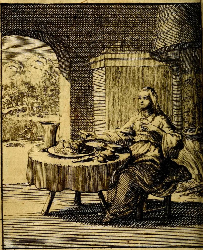 An illustration from Voncken der liefde Jesu : van het Godtbegerende zielenvier : bloemitjes der salige hoope, tot verheugelykheid der wandelaars langs den weg, na vreden ryk : een behelsinge van vyftig sinne-beelden, met hunne daar op spelende verssen, en heylige spreuken, 1687, leaf 123