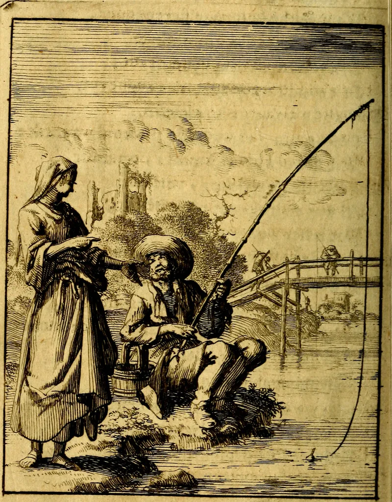 An illustration from Voncken der liefde Jesu : van het Godtbegerende zielenvier : bloemitjes der salige hoope, tot verheugelykheid der wandelaars langs den weg, na vreden ryk : een behelsinge van vyftig sinne-beelden, met hunne daar op spelende verssen, en heylige spreuken, 1687, leaf 135