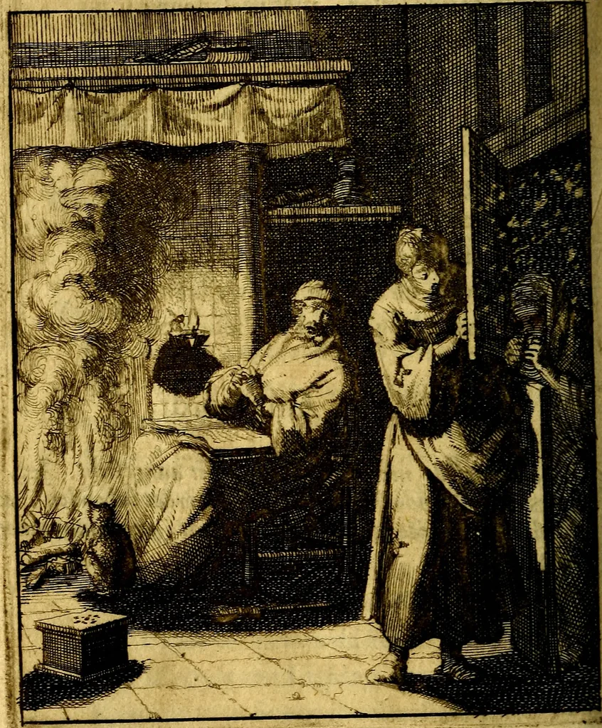 An illustration from Voncken der liefde Jesu : van het Godtbegerende zielenvier : bloemitjes der salige hoope, tot verheugelykheid der wandelaars langs den weg, na vreden ryk : een behelsinge van vyftig sinne-beelden, met hunne daar op spelende verssen, en heylige spreuken, 1687, leaf 161