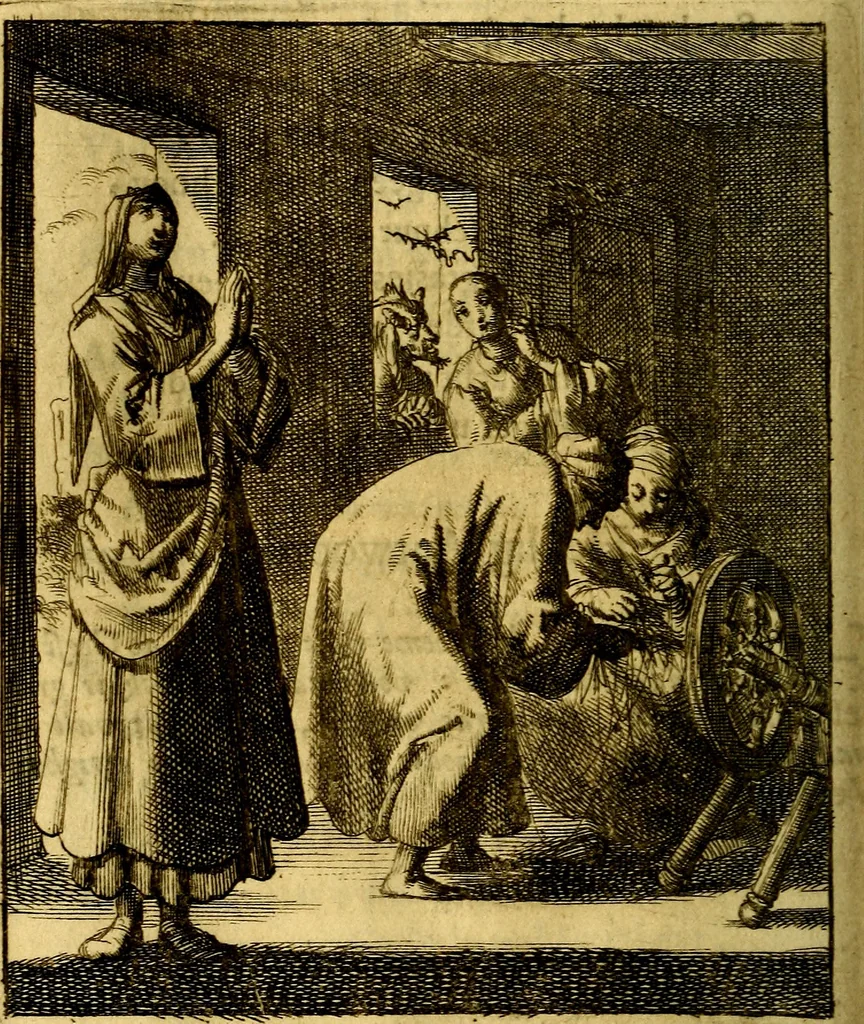 An illustration from Voncken der liefde Jesu : van het Godtbegerende zielenvier : bloemitjes der salige hoope, tot verheugelykheid der wandelaars langs den weg, na vreden ryk : een behelsinge van vyftig sinne-beelden, met hunne daar op spelende verssen, en heylige spreuken, 1687, leaf 219