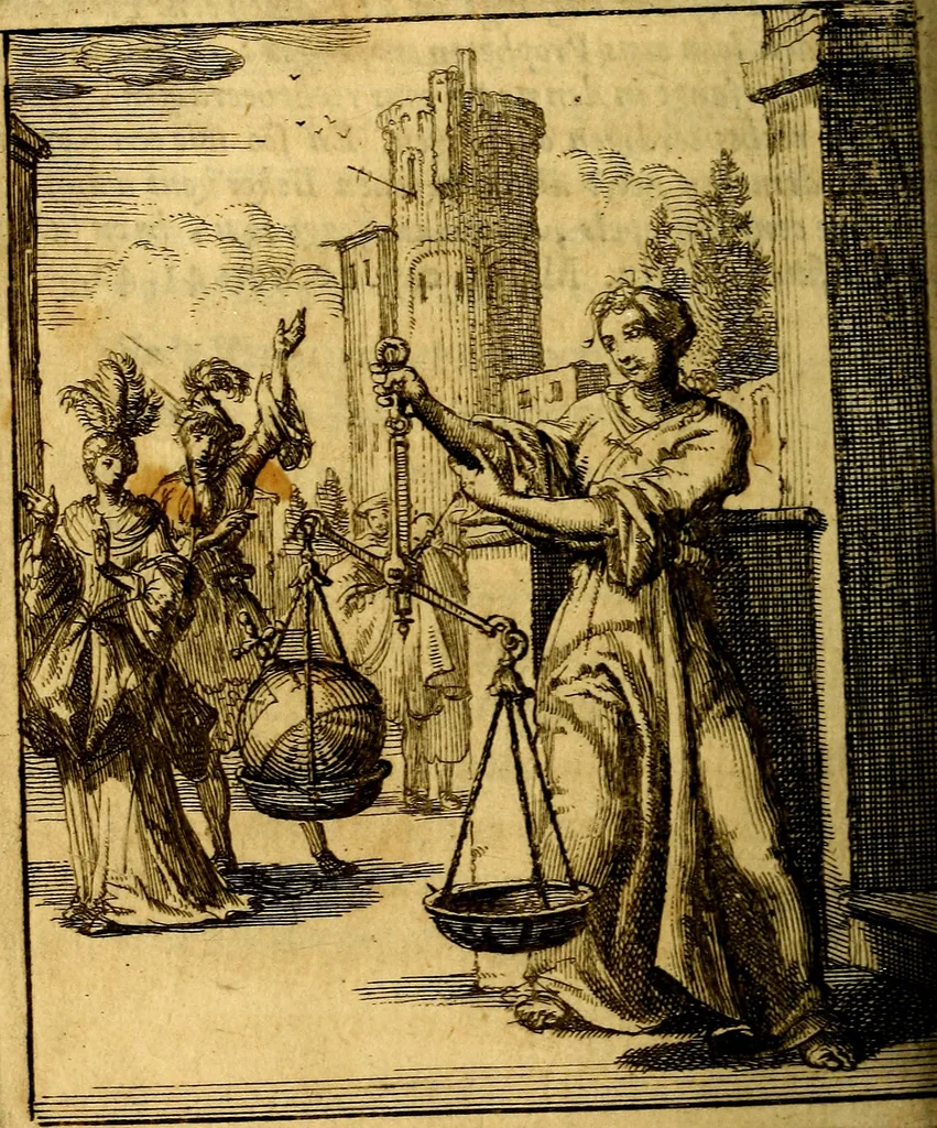 An illustration from Voncken der liefde Jesu : van het Godtbegerende zielenvier : bloemitjes der salige hoope, tot verheugelykheid der wandelaars langs den weg, na vreden ryk : een behelsinge van vyftig sinne-beelden, met hunne daar op spelende verssen, en heylige spreuken, 1687, leaf 59