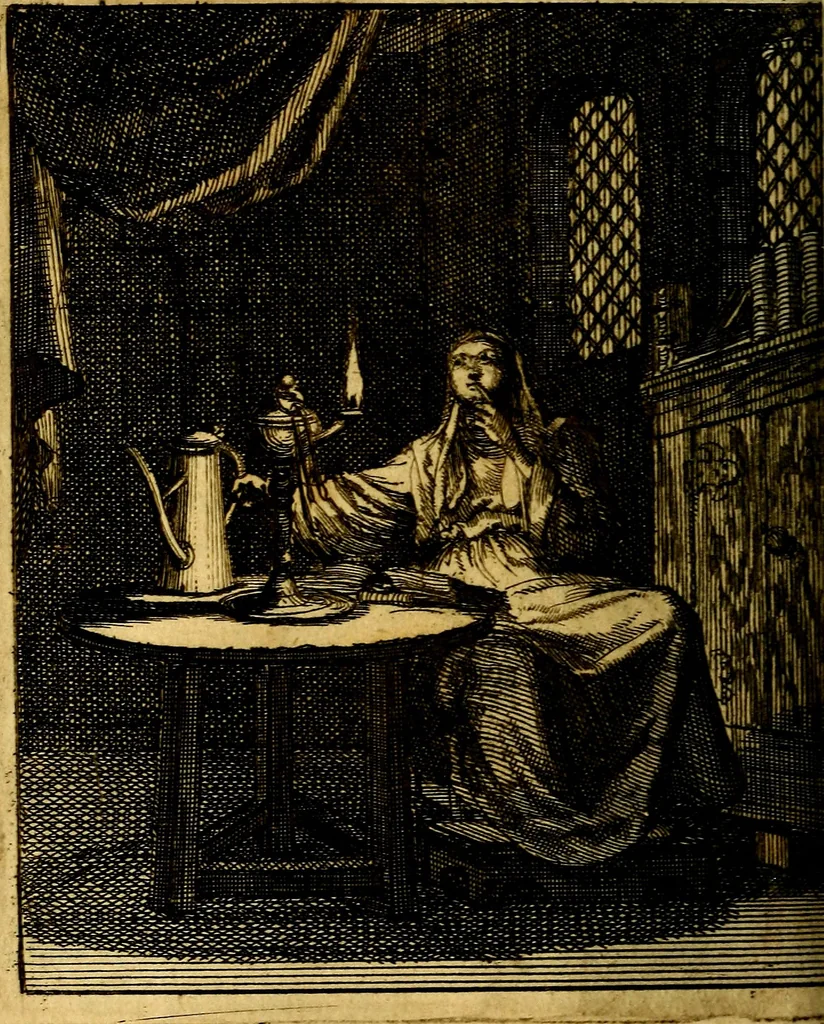 An illustration from Voncken der liefde Jesu : van het Godtbegerende zielenvier : bloemitjes der salige hoope, tot verheugelykheid der wandelaars langs den weg, na vreden ryk : een behelsinge van vyftig sinne-beelden, met hunne daar op spelende verssen, en heylige spreuken, 1687, leaf 71