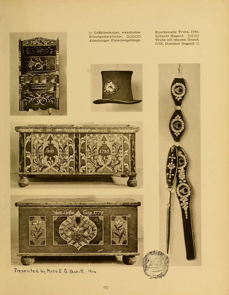 An illustration from Von der Wiege bis zum Grabe : ein Beitrag zur sächsischen Volkskunst, 1900, leaf 137