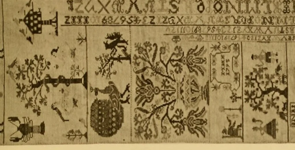 An illustration from Von der Wiege bis zum Grabe : ein Beitrag zur sächsischen Volkskunst, 1900, leaf 55
