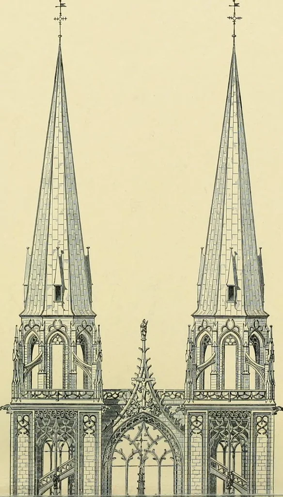 An illustration from Von deutscher Kunst : gesammelte Aufsätze und nachgelassene Schriften, 1910, leaf 487