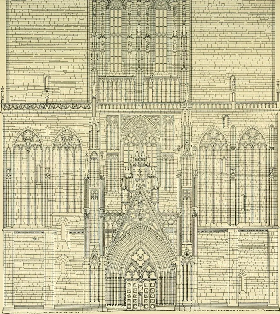 An illustration from Von deutscher Kunst : gesammelte Aufsätze und nachgelassene Schriften, 1910, leaf 498