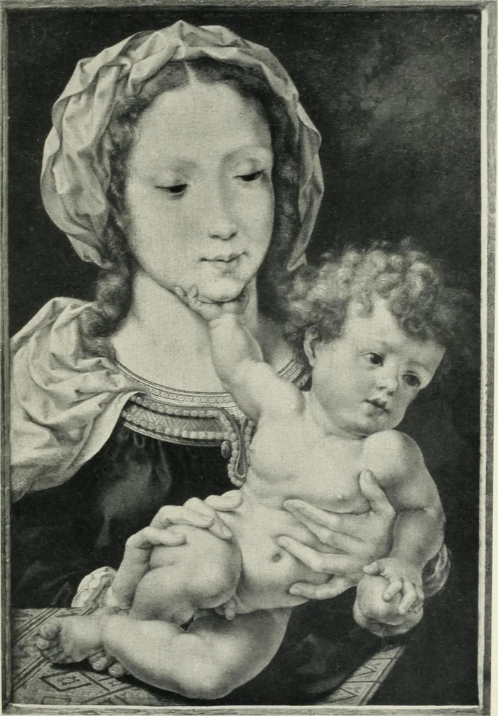 An illustration from Von Eyck bis Bruegel, studien zur geschichte der niederländischen malerei, 1916, leaf 190