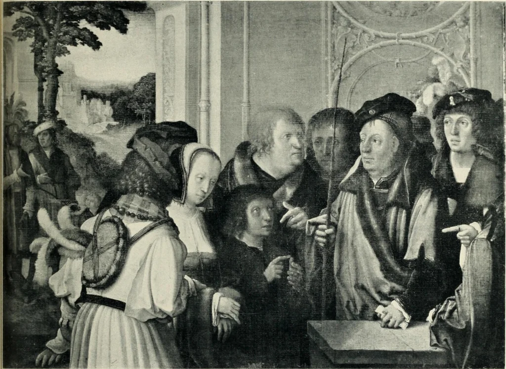 An illustration from Von Eyck bis Bruegel, studien zur geschichte der niederländischen malerei, 1916, leaf 230