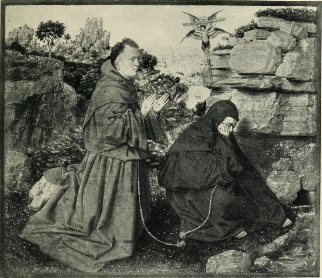 An illustration from Von Eyck bis Bruegel, studien zur geschichte der niederländischen malerei, 1916, leaf 30