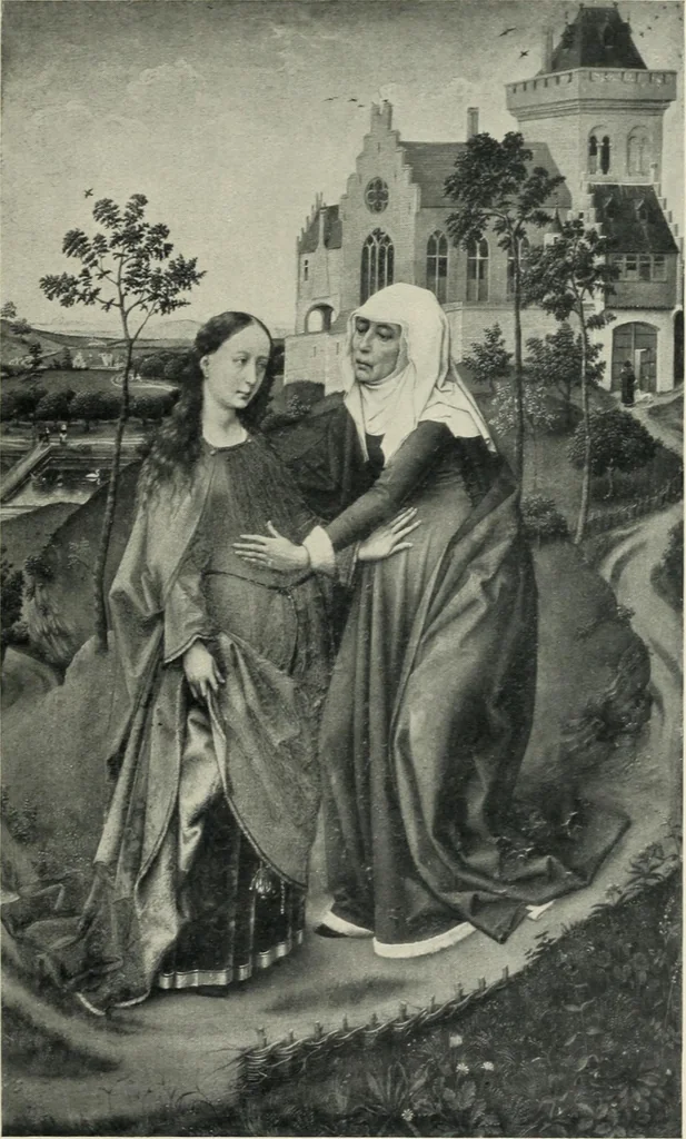 An illustration from Von Eyck bis Bruegel, studien zur geschichte der niederländischen malerei, 1916, leaf 44