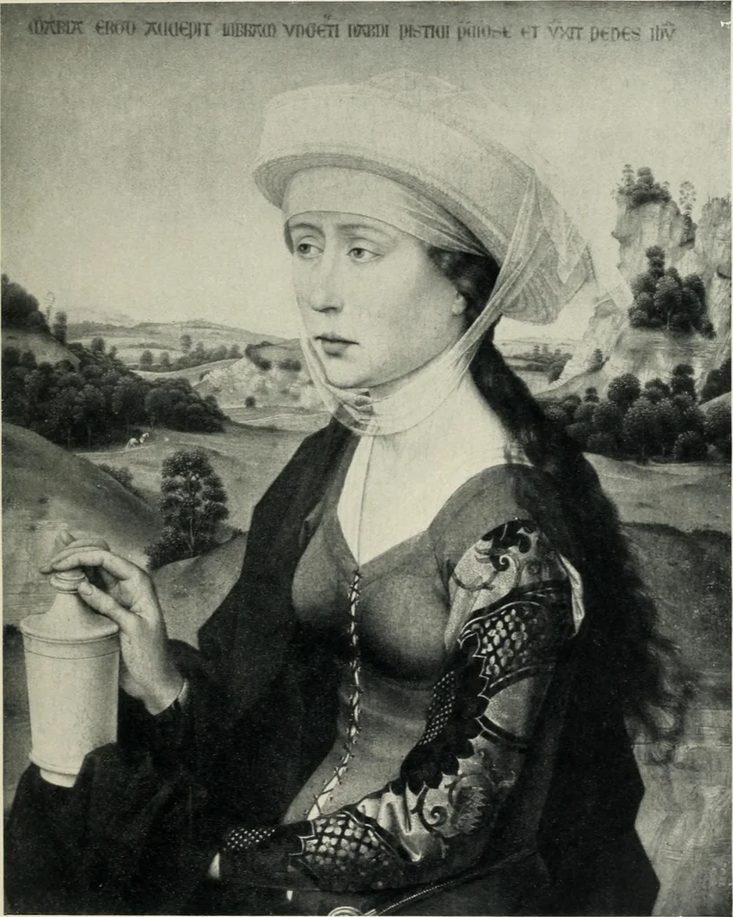 An illustration from Von Eyck bis Bruegel, studien zur geschichte der niederländischen malerei, 1916, leaf 54