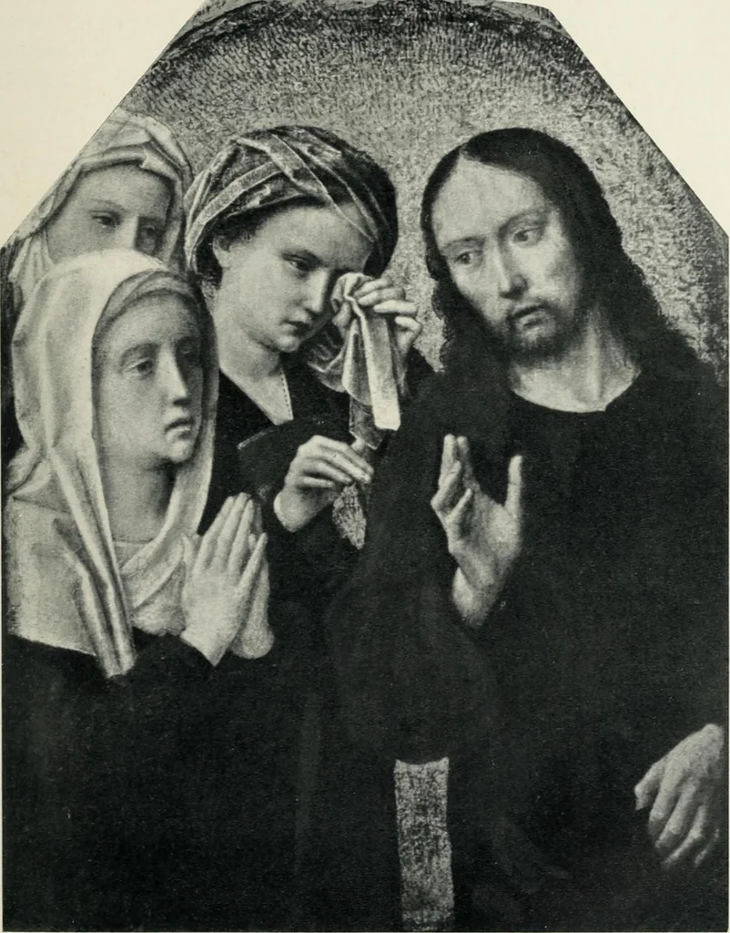 An illustration from Von Eyck bis Bruegel, studien zur geschichte der niederländischen malerei, 1916, leaf 90