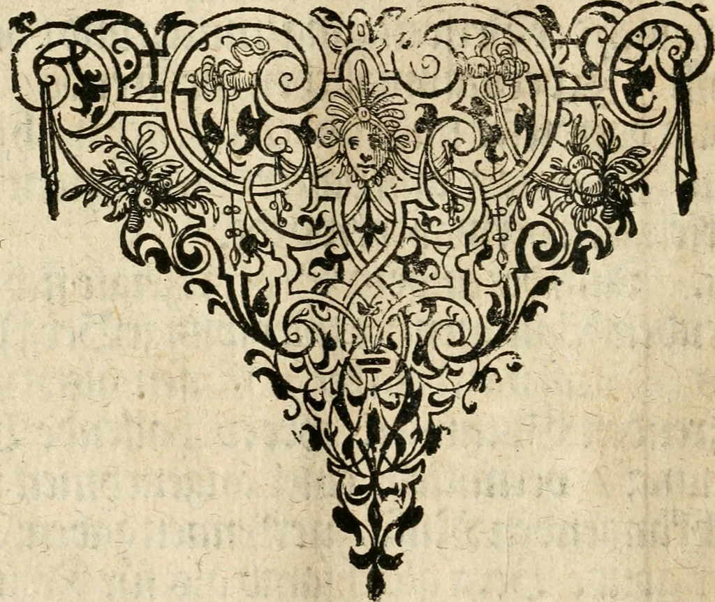An illustration from Von Himmeln entzündete und, durch allgemeinen Zuruff der Erde, sich himmelwerts erschwingende Frolockungs-Flammen zu höchstfeyerlichster Begängnüss dess hochzeitlichen Beylagers, bey der allerdurchleuchtigsten Majestäten Leopoldi I. Römischen Kaysers ... und Margaritae geborner Infantin von Hispanien ... : vollzogen am Fest der Empfängnüss Mariae den 8. Decemb. st. n. 1666 dess Abends, nächst vor der Kayserl. Burg, ausserhalb der Statt Wien, an dem Graben, und der neben selbigem Thor, daran gelegnen Pastey : auffs deutlichste beschrieben, und mit unterschiedlichen zum Werck dienenden Kupfferstücken gezieret und gedruckt, 1667, leaf 17
