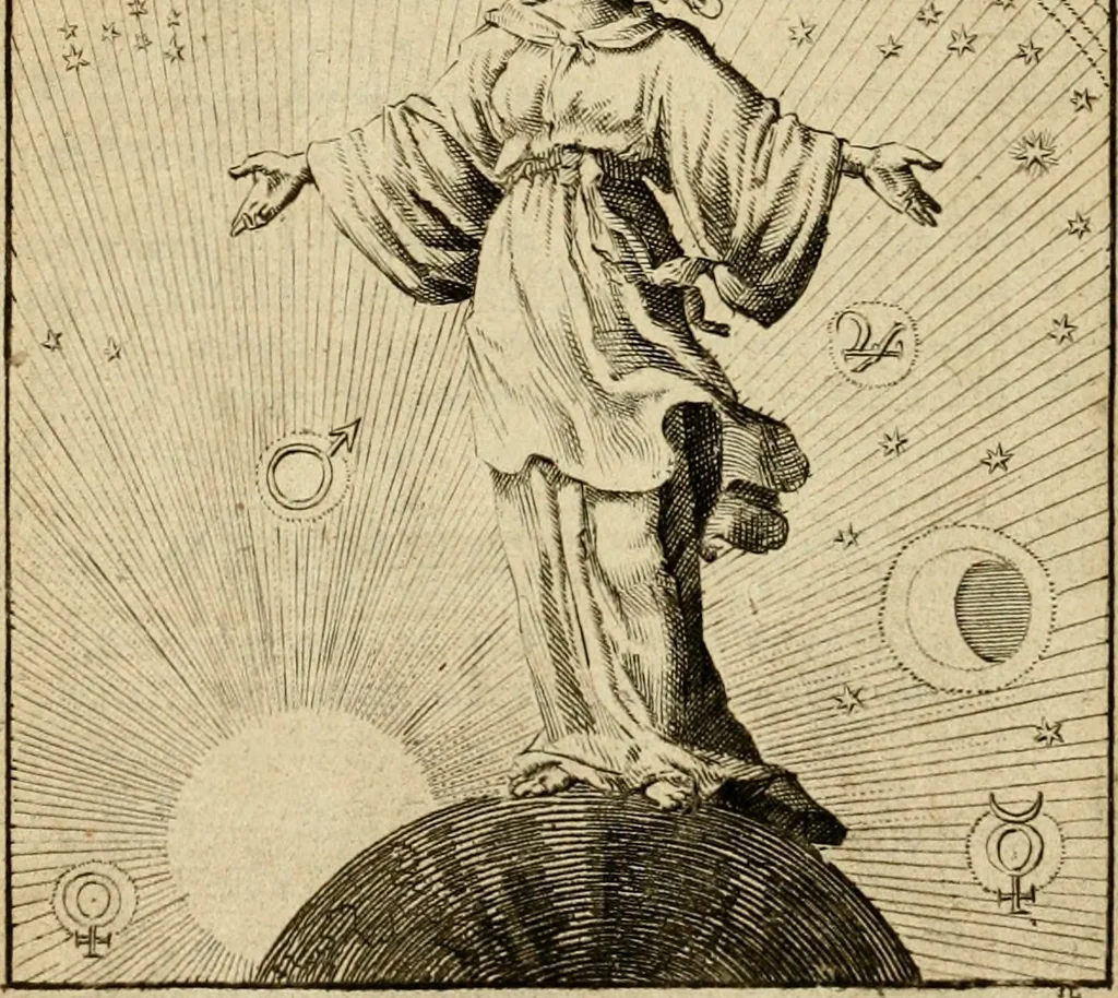 An illustration from Vonken der liefde Jezus, van het God-begeerende zielen-vuur : zynde bloempjes der zalige hoop, tot verheugelykheid der wandelaars, langs den weg, na vreden-ryk : een behelzing van vyftig zinne-beelden, met hunne daar op speelende, verzen, en heilige spreuken, 1717, leaf 29