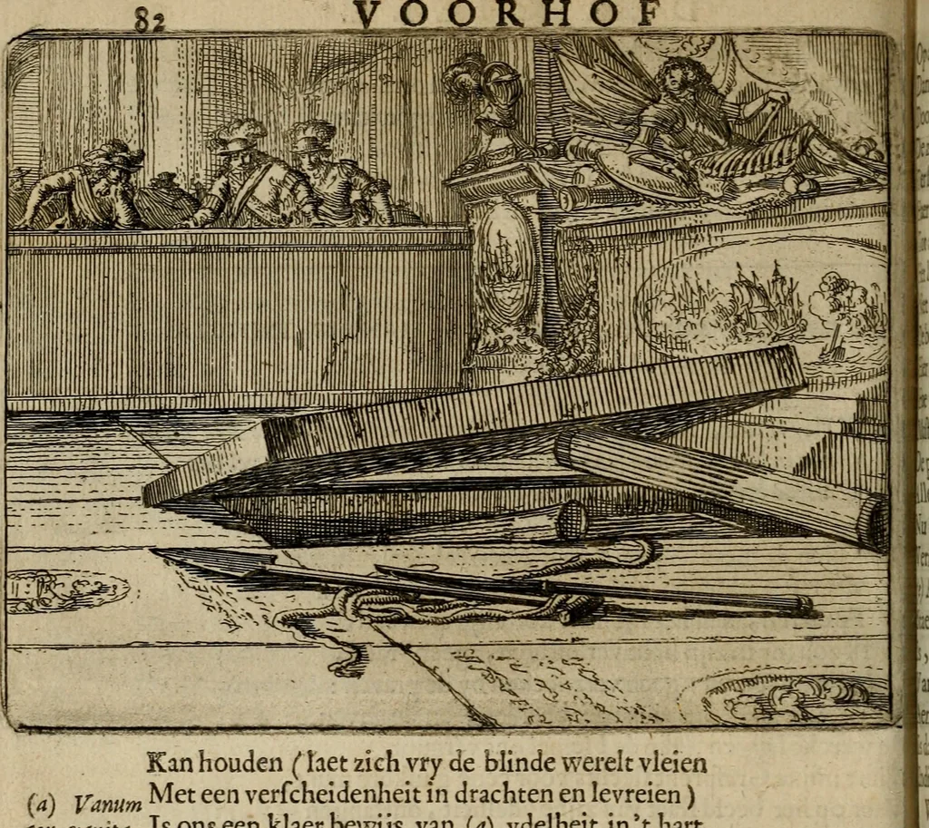 An illustration from Het voorhof der ziele : behangen met leerzaeme prenten en zinnebeelden, 1698, leaf 103
