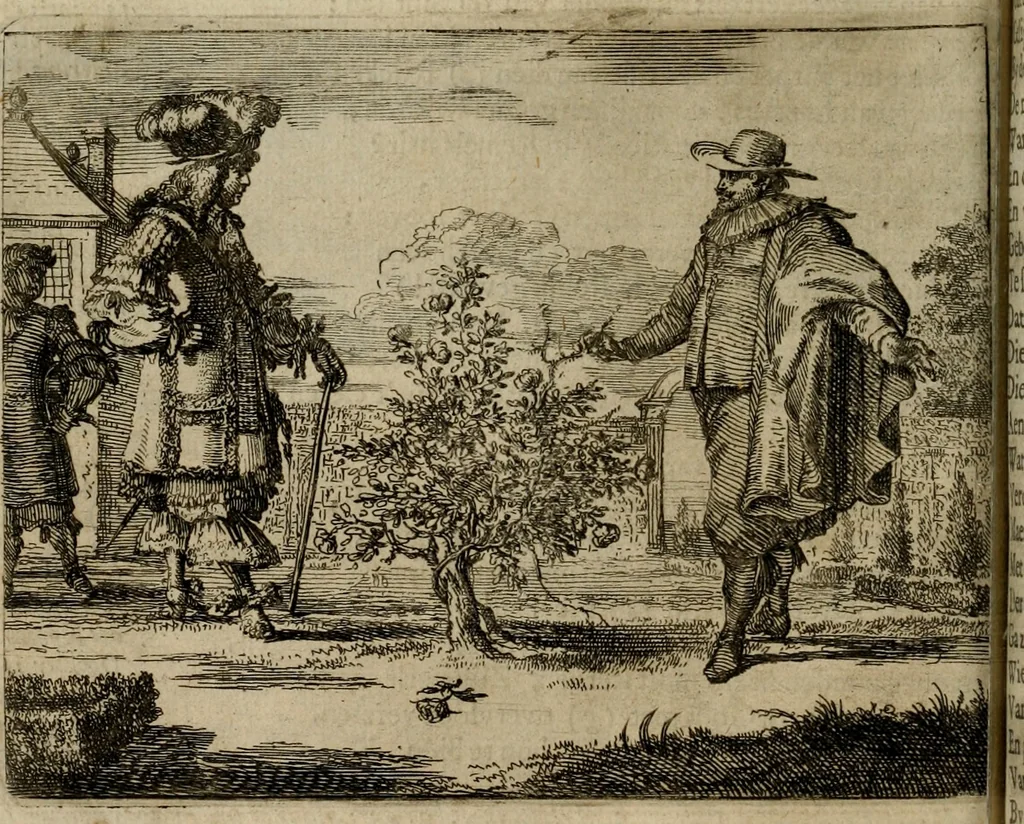 An illustration from Het voorhof der ziele : behangen met leerzaeme prenten en zinnebeelden, 1698, leaf 105