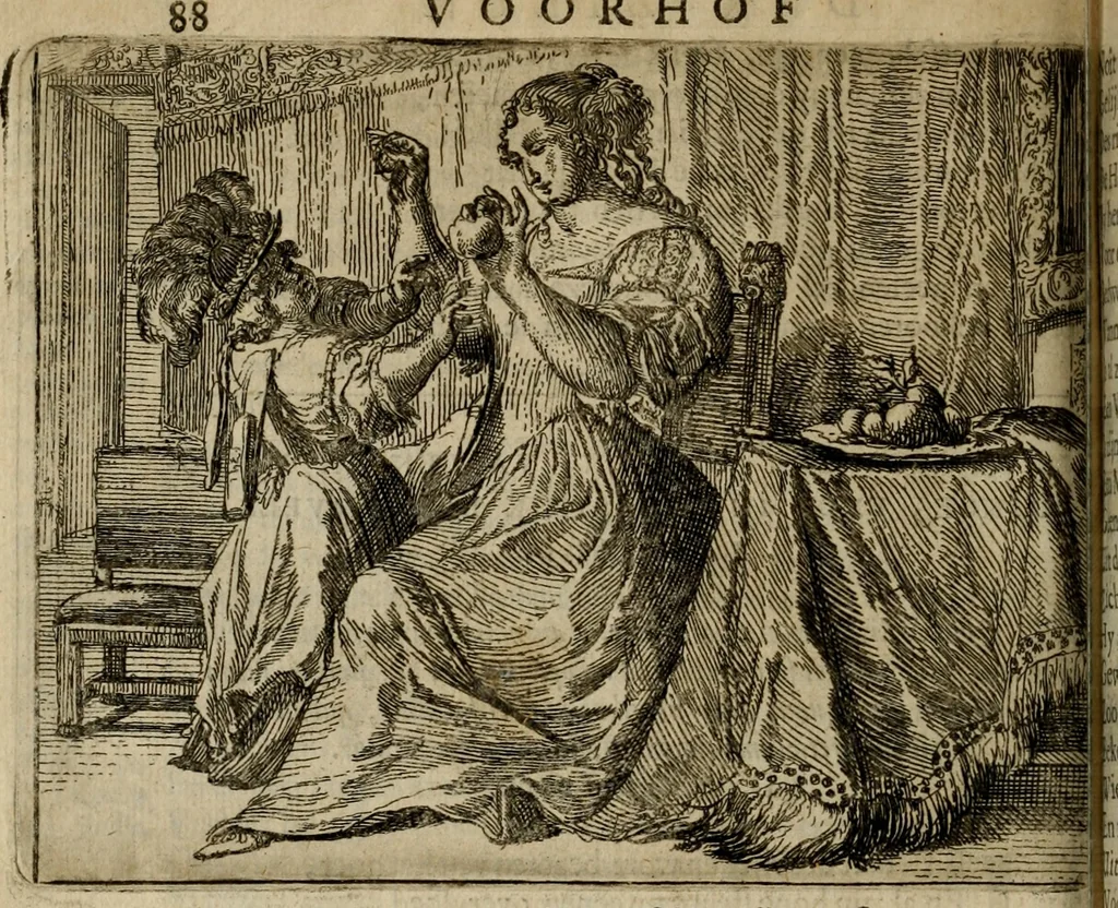 An illustration from Het voorhof der ziele : behangen met leerzaeme prenten en zinnebeelden, 1698, leaf 109