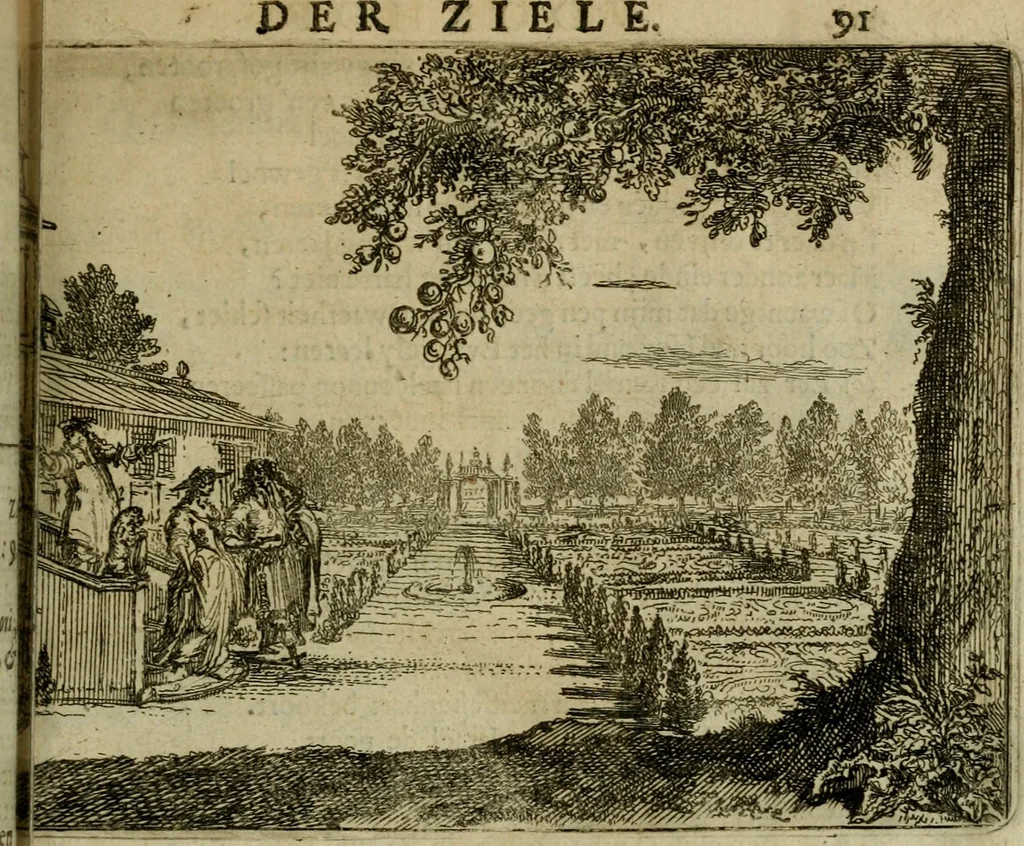 An illustration from Het voorhof der ziele : behangen met leerzaeme prenten en zinnebeelden, 1698, leaf 112