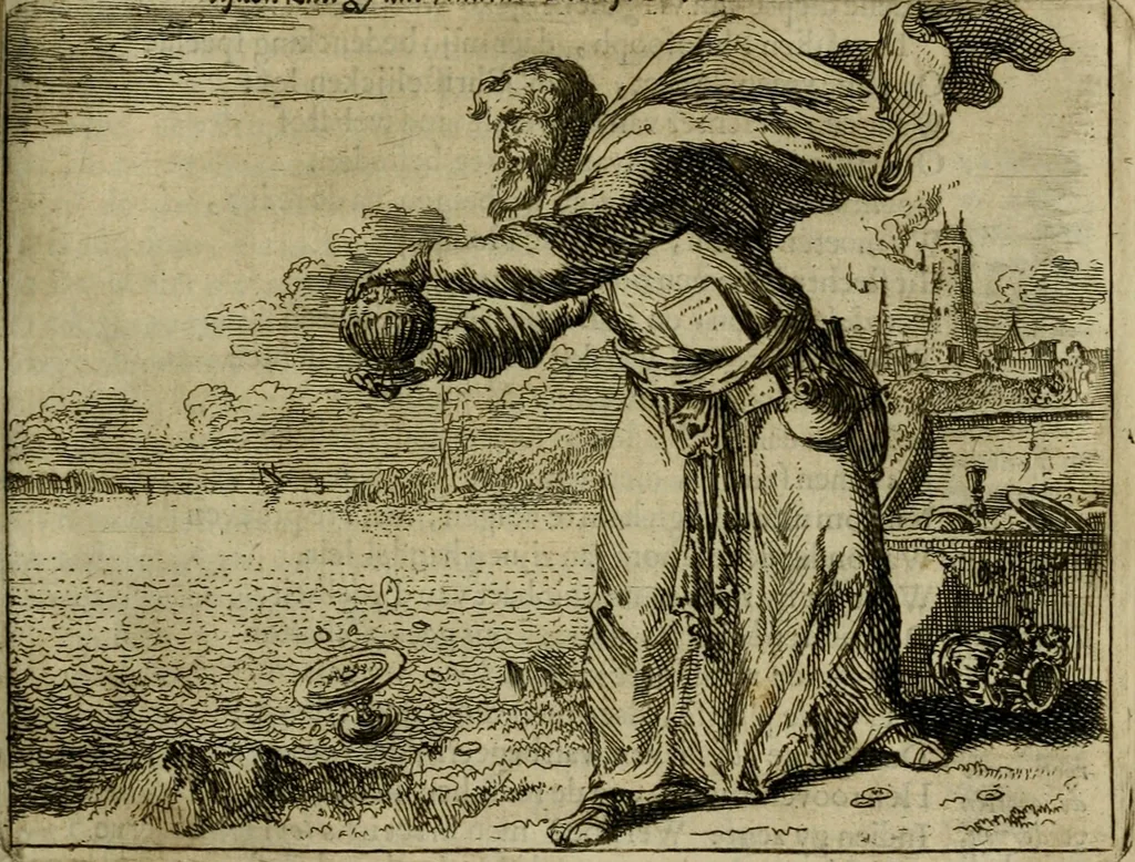 An illustration from Het voorhof der ziele : behangen met leerzaeme prenten en zinnebeelden, 1698, leaf 114