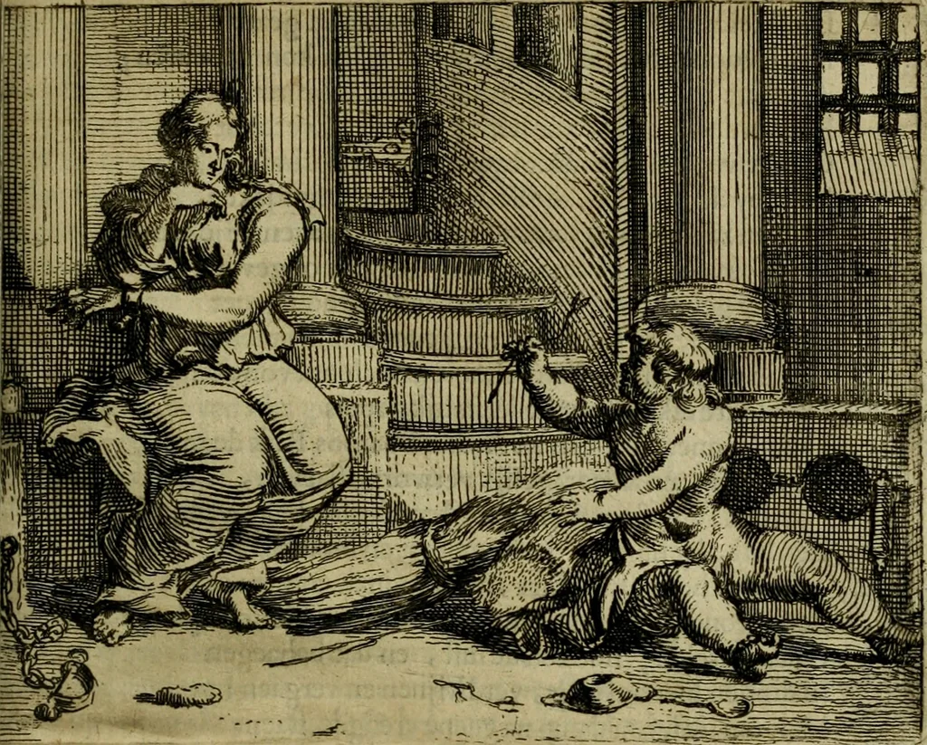 An illustration from Het voorhof der ziele : behangen met leerzaeme prenten en zinnebeelden, 1698, leaf 132