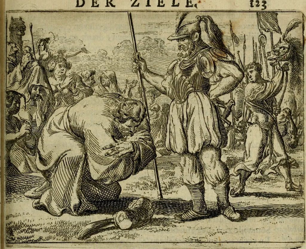 An illustration from Het voorhof der ziele : behangen met leerzaeme prenten en zinnebeelden, 1698, leaf 144
