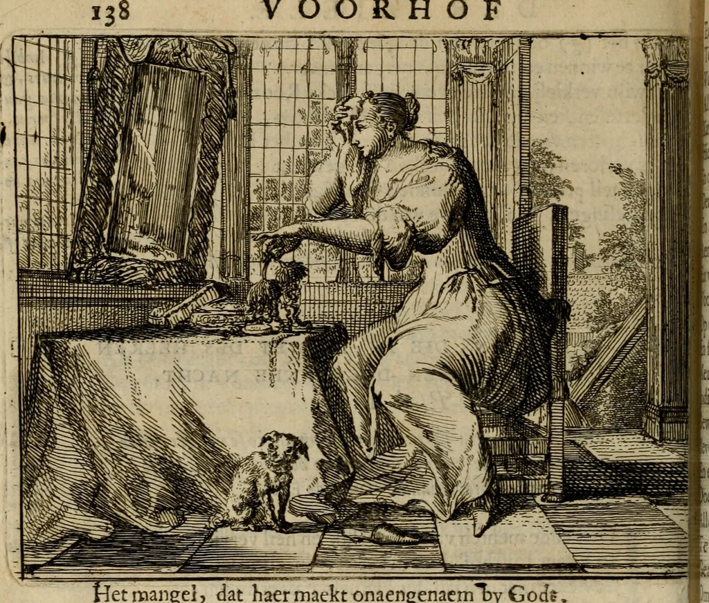 An illustration from Het voorhof der ziele : behangen met leerzaeme prenten en zinnebeelden, 1698, leaf 159