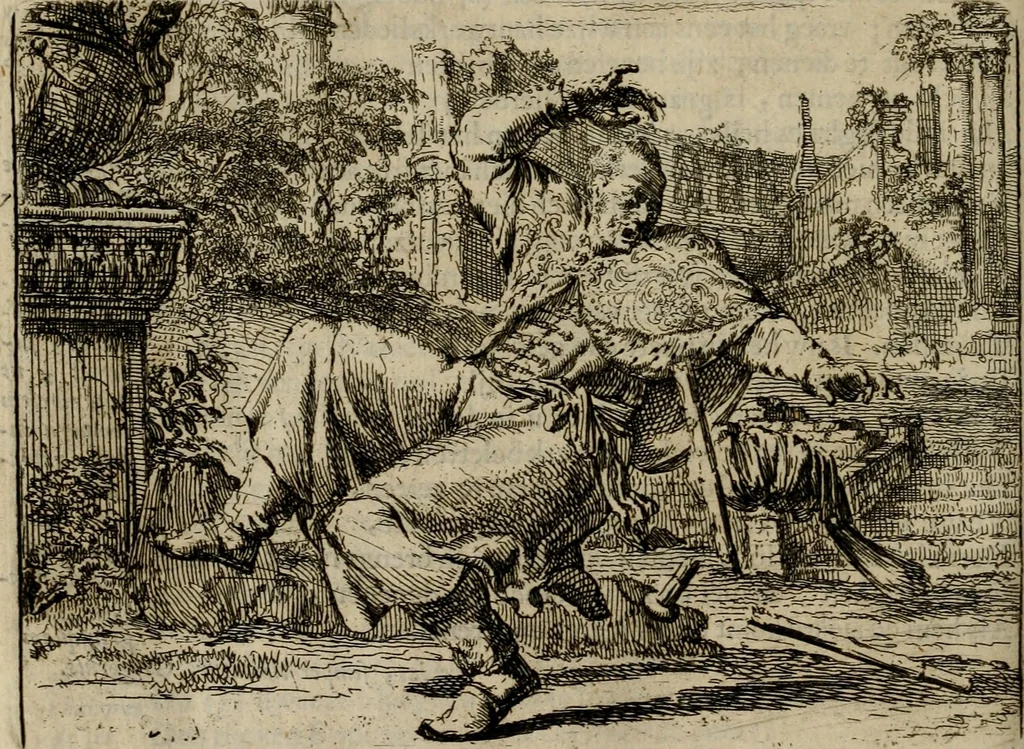 An illustration from Het voorhof der ziele : behangen met leerzaeme prenten en zinnebeelden, 1698, leaf 217