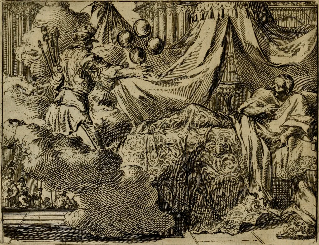 An illustration from Het voorhof der ziele : behangen met leerzaeme prenten en zinnebeelden, 1698, leaf 31