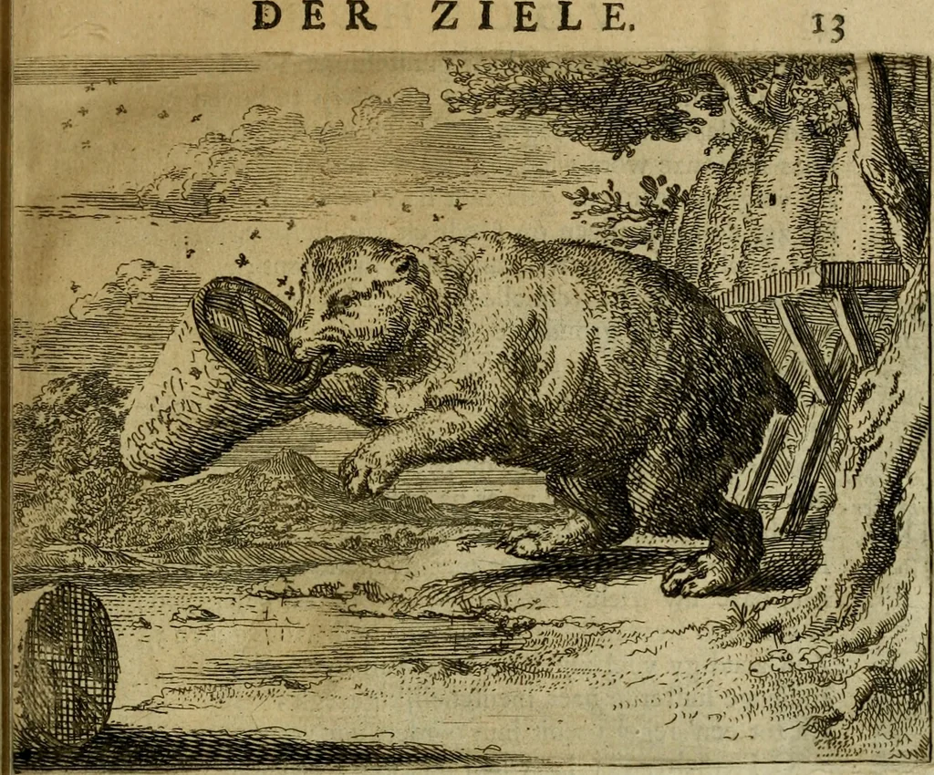 An illustration from Het voorhof der ziele : behangen met leerzaeme prenten en zinnebeelden, 1698, leaf 34