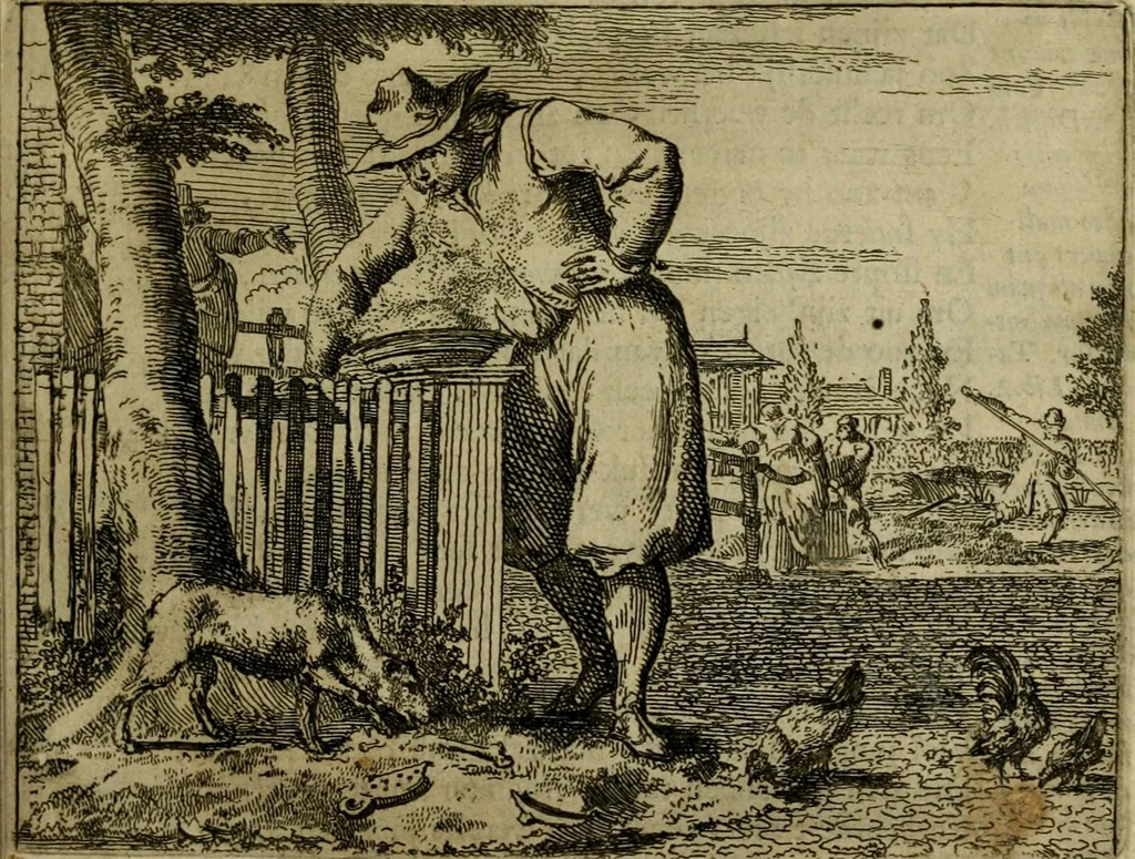 An illustration from Het voorhof der ziele : behangen met leerzaeme prenten en zinnebeelden, 1698, leaf 38
