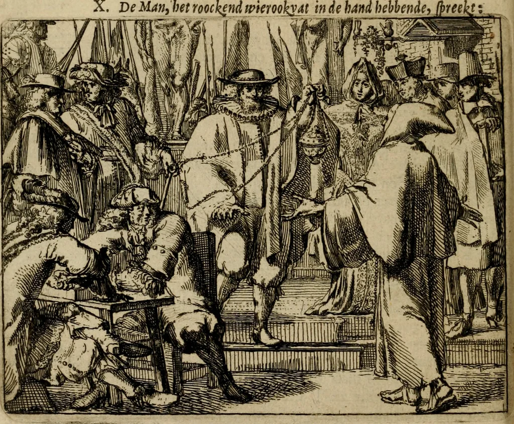 An illustration from Het voorhof der ziele : behangen met leerzaeme prenten en zinnebeelden, 1698, leaf 43