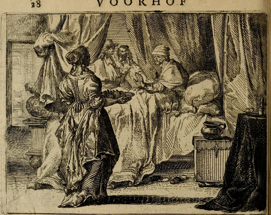 An illustration from Het voorhof der ziele : behangen met leerzaeme prenten en zinnebeelden, 1698, leaf 49