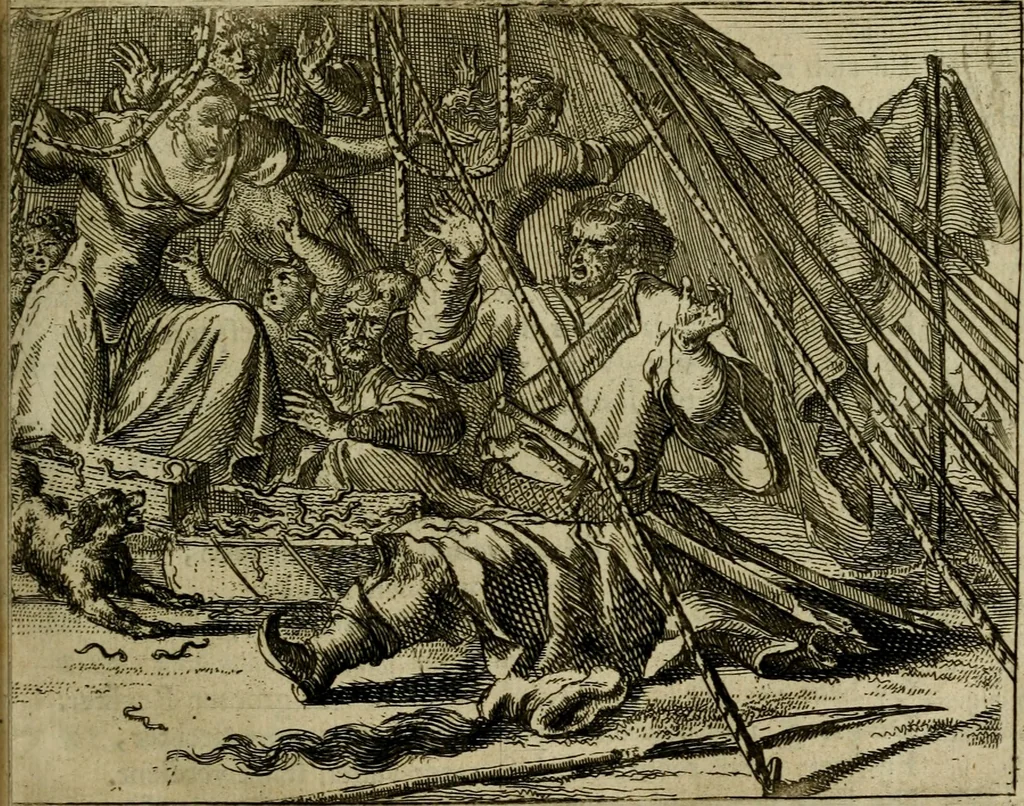 An illustration from Het voorhof der ziele : behangen met leerzaeme prenten en zinnebeelden, 1698, leaf 56