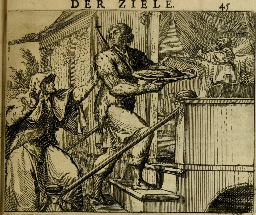 An illustration from Het voorhof der ziele : behangen met leerzaeme prenten en zinnebeelden, 1698, leaf 66