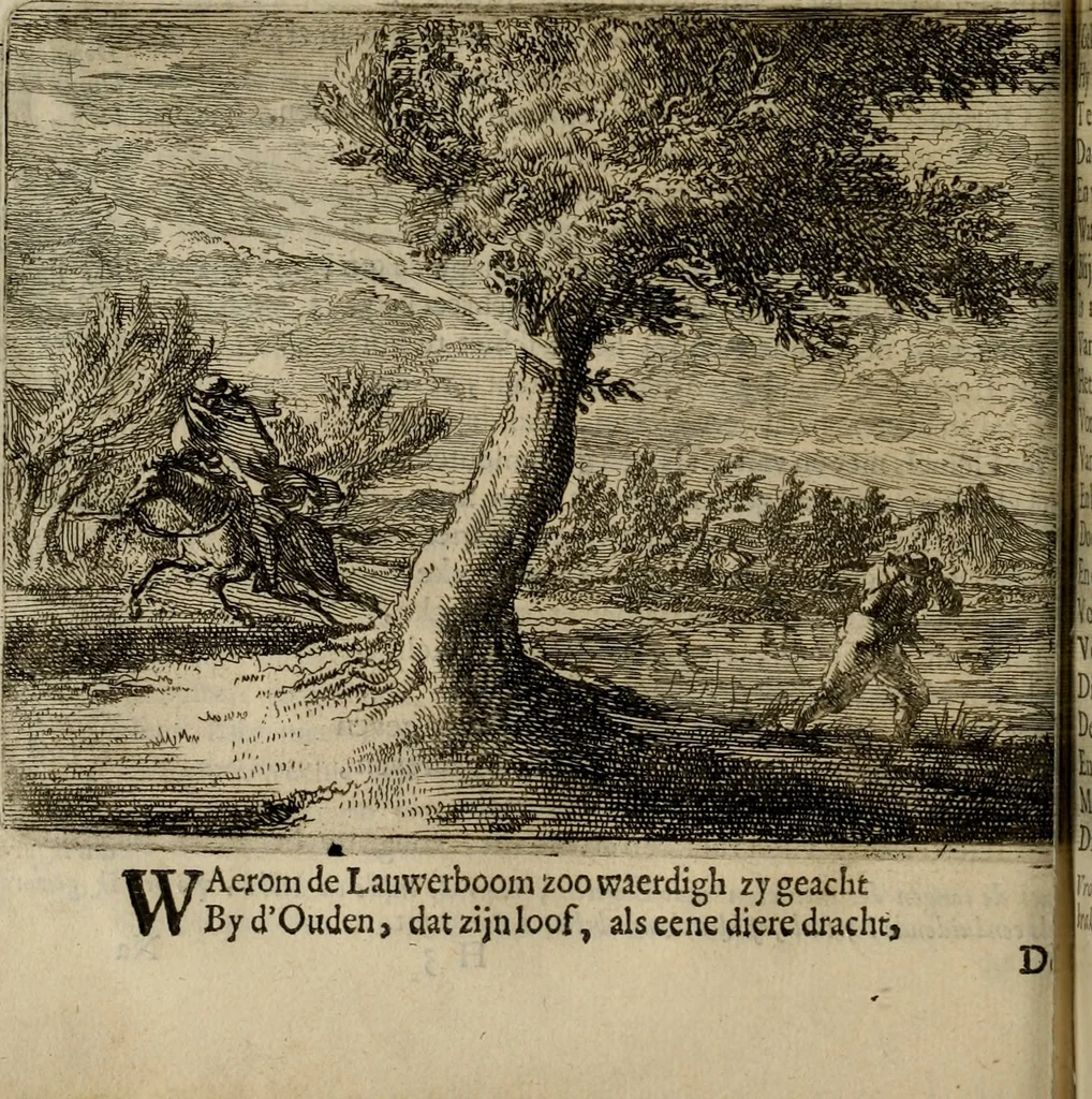 An illustration from Het voorhof der ziele : behangen met leerzaeme prenten en zinnebeelden, 1698, leaf 83