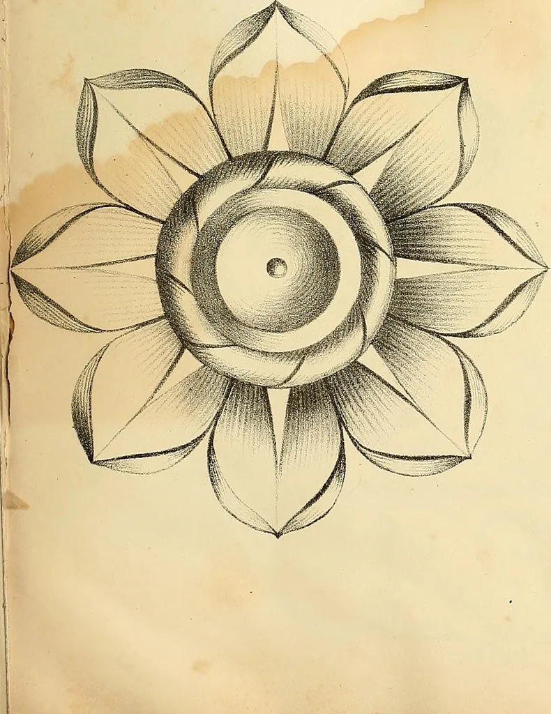 An illustration from Vorlegeblätter zum Zeichnenunterricht in Verzierungen für Volks- und Gewerbschulen, 1844, leaf 10
