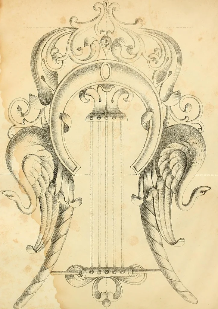 An illustration from Vorlegeblätter zum Zeichnenunterricht in Verzierungen für Volks- und Gewerbschulen, 1844, leaf 30