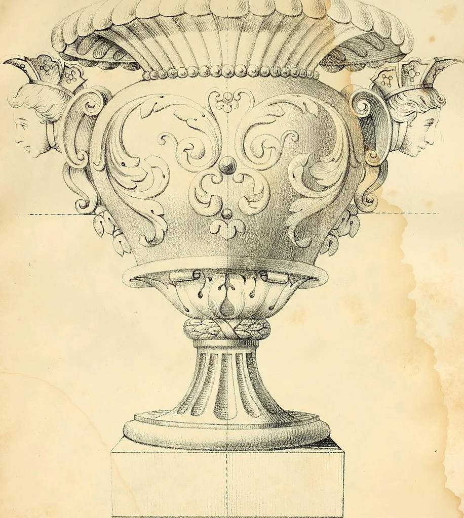 An illustration from Vorlegeblätter zum Zeichnenunterricht in Verzierungen für Volks- und Gewerbschulen, 1844, leaf 34