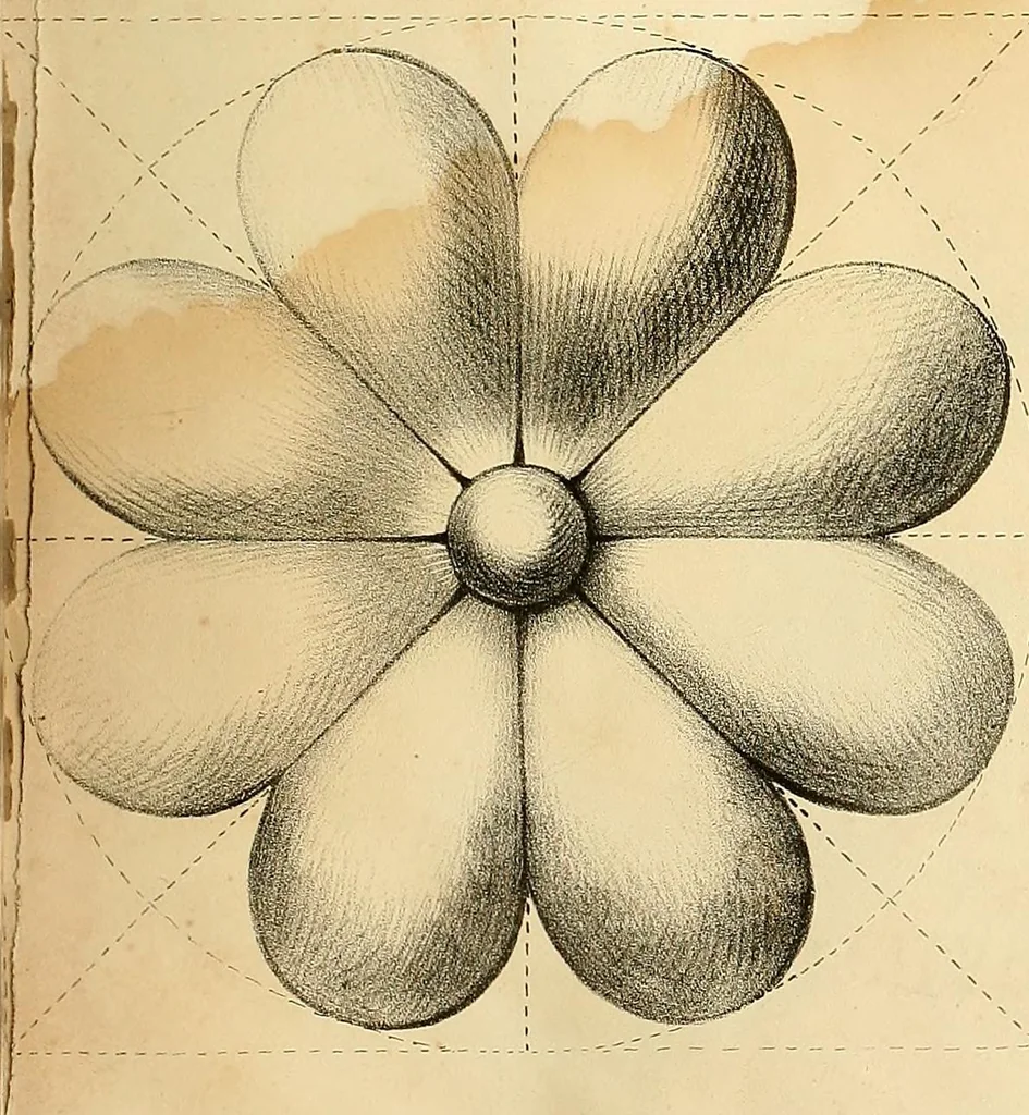An illustration from Vorlegeblätter zum Zeichnenunterricht in Verzierungen für Volks- und Gewerbschulen, 1844, leaf 6