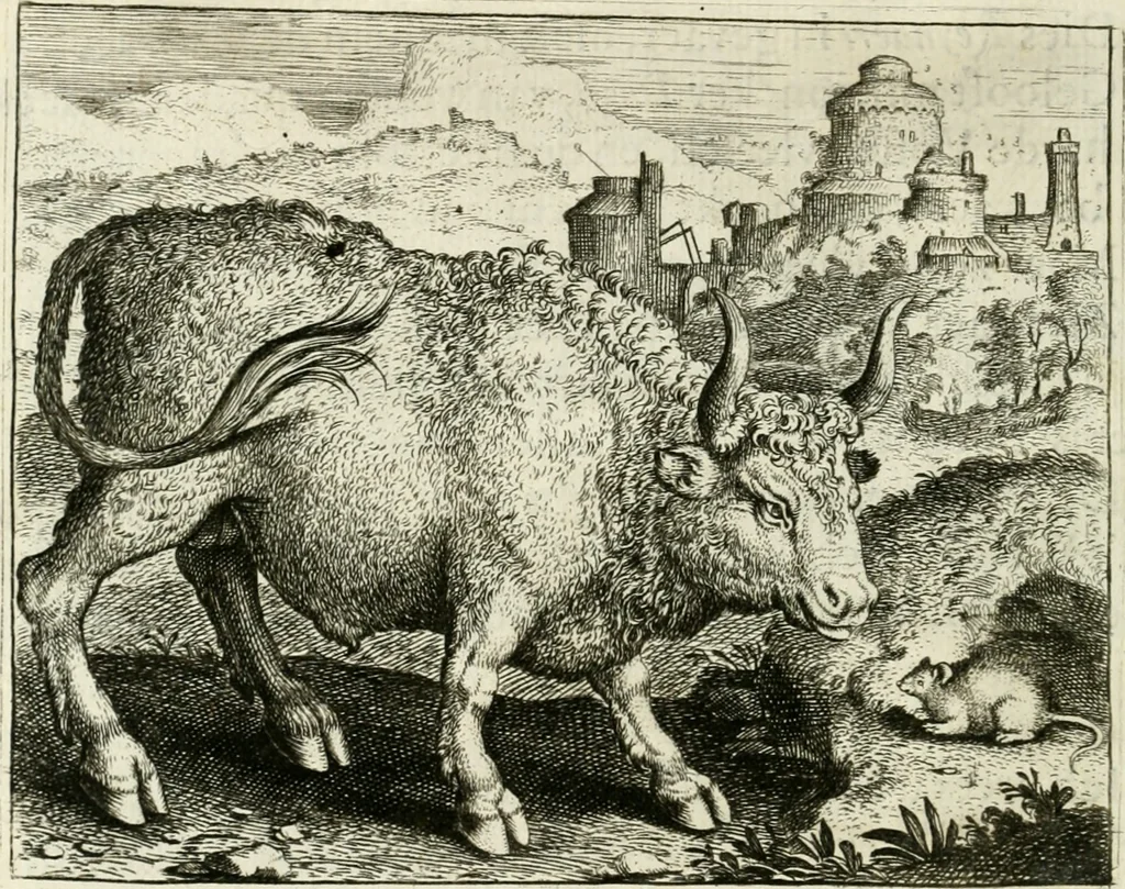 An illustration from Vorstelijcke warande der dieren : waer in de zeden-rijcke philosophie, poëtisch, morael, en historiael, vermakelijck en treffelijck wort voorgestelt : mit exempelen uyt de oude historien, in prose : ende uytleggingen, in rijm verklaert, 1682, leaf 171