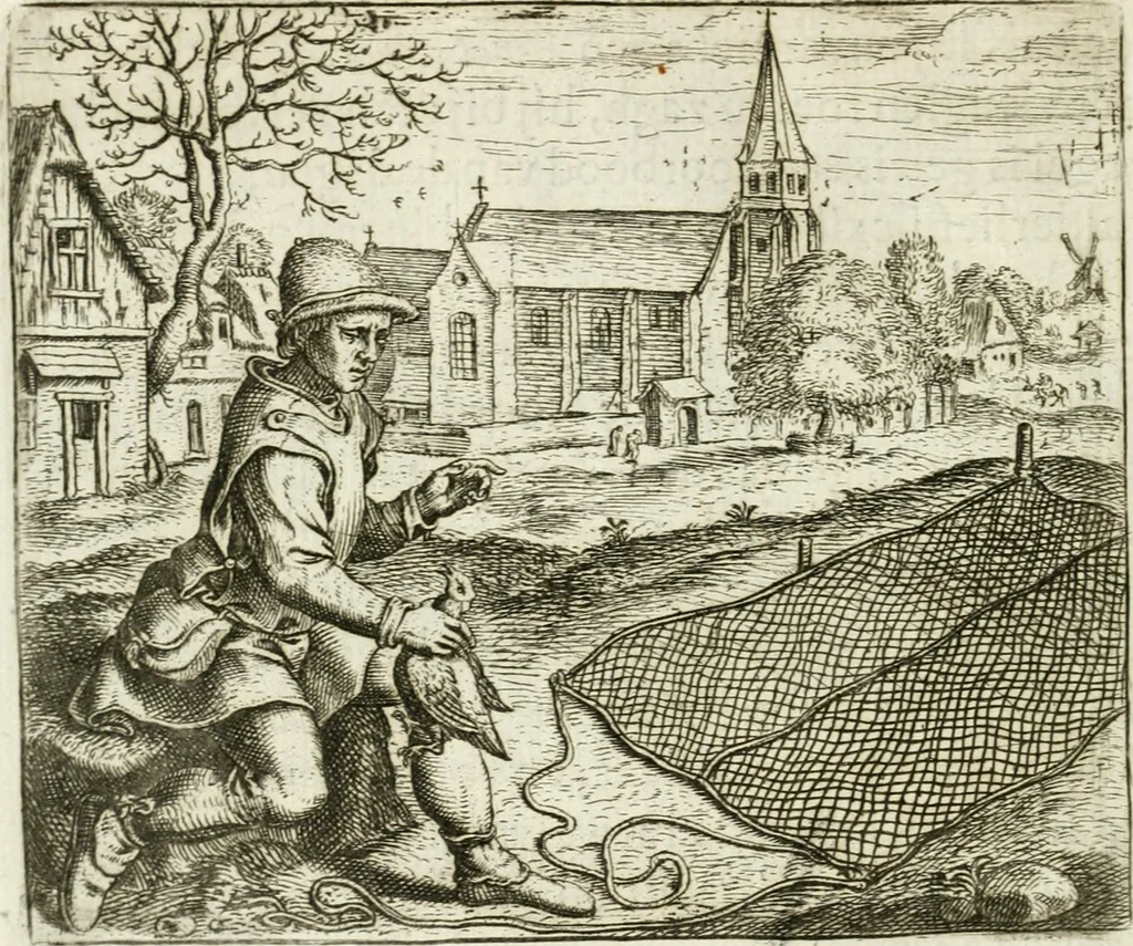 An illustration from Vorstelijcke warande der dieren : waer in de zeden-rijcke philosophie, poëtisch, morael, en historiael, vermakelijck en treffelijck wort voorgestelt : mit exempelen uyt de oude historien, in prose : ende uytleggingen, in rijm verklaert, 1682, leaf 195