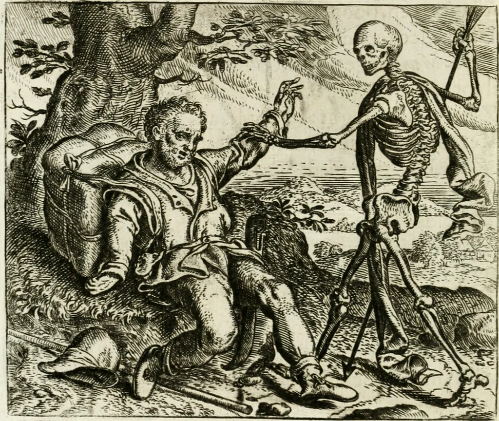 An illustration from Vorstelijcke warande der dieren : waer in de zeden-rijcke philosophie, poëtisch, morael, en historiael, vermakelijck en treffelijck wort voorgestelt : mit exempelen uyt de oude historien, in prose : ende uytleggingen, in rijm verklaert, 1682, leaf 215