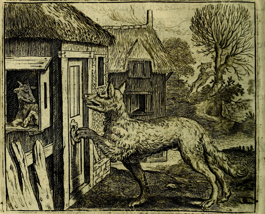 An illustration from Vorstelijcke warande der dieren : waer in de zeden-rijcke philosophie, poëtisch, morael, en historiael, vermakelijck en treffelijck wort voorgestelt : mit exempelen uyt de oude historien, in prose, 1682, leaf 109